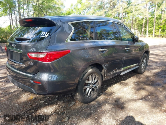 2013 Infiniti JX35 with VIN 5N1AL0MM3DC332667, listed as a IAAI auction lot 42196690 with 252,487 mi miles. Bid and sale history available at carsss.com. Image 4.