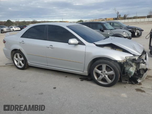 2007 Mazda 6 S Sport VE with VIN 1YVHP80D075M16766, listed as a Copart auction lot 42512665 with 213,967 mi miles and Salvage Title. Bid and sale history available at DreamBid. Image 4.
