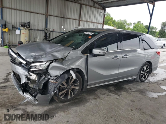 2019 Honda Odyssey Elite with VIN 5FNRL6H93KB048990, listed as a Copart auction lot 56192215 with 91,521 mi miles and Salvage title. Bid and sale history available at DreamBid. Image 1.