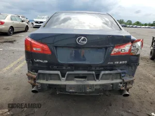 2006 Lexus IS 250 with VIN JTHCK262X62005682, listed as a Copart auction lot 61405595 with Not provided miles and Salvage title. Bid and sale history available at DreamBid. Image 6.
