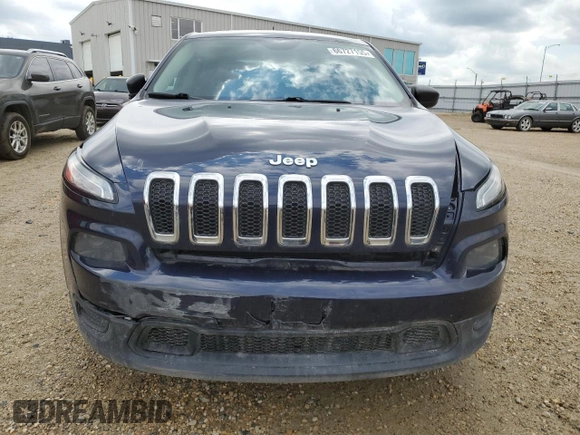 2015 Jeep Cherokee Sport with VIN 1C4PJLAB0FW559938, listed as a Copart auction lot 66727155 with 79,749 mi miles and Salvage title. Bid and sale history available at DreamBid. Image 5.
