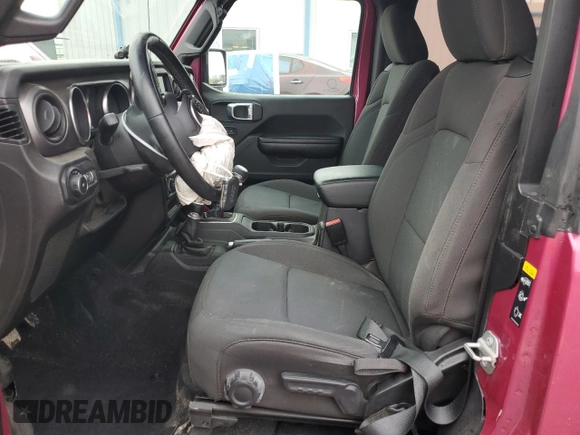 2021 Jeep Wrangler Sport S with VIN 1C4GJXAG3MW858730, listed as a Copart auction lot 44279865 with 25,857 mi miles and Salvage Title. Bid and sale history available at DreamBid. Image 7.