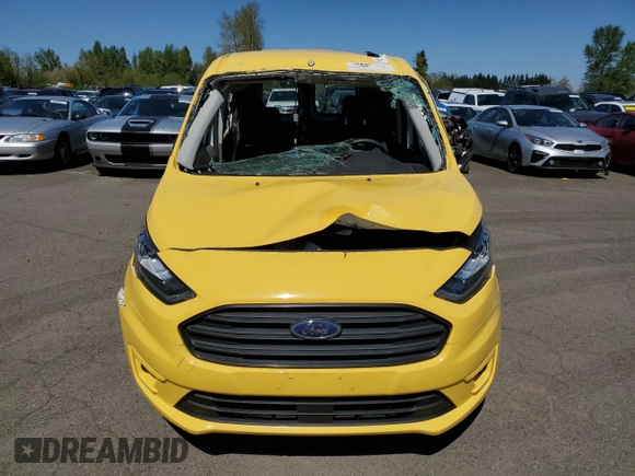 2022 Ford Transit Connect XLT with VIN NM0LS7T28N1527571, listed as a Copart auction lot 43587235 with 8,620 mi miles and Salvage title. Bid and sale history available at DreamBid. Image 5.