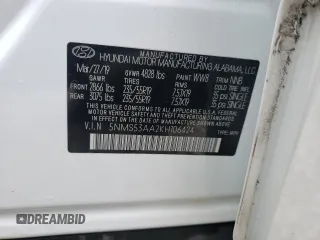 2019 Hyundai Santa Fe Limited with VIN 5NMS53AA2KH106424, listed as a Copart auction lot 72444332 with 28,530 mi miles. Bid and sale history available at carsss.com. Image 13.