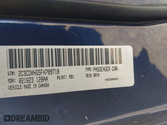 2015 Dodge Charger SXT with VIN 2C3CDXHG5FH789718, listed as a IAAI auction lot 42136480 with 168,633 mi miles and . Bid and sale history available at DreamBid. Image 9.