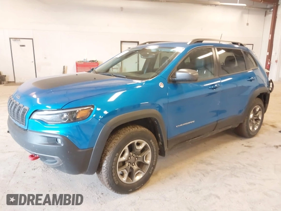 2019 Jeep Cherokee Trailhawk with VIN 1C4PJMBX4KD389637, listed as a IAAI auction lot 41740750 with 46,695 mi miles and . Bid and sale history available at DreamBid. Image 17.