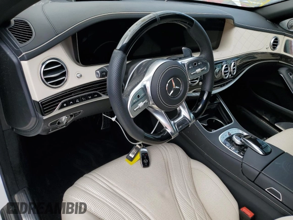2020 Mercedes-Benz S 65 AMG with VIN W1KUG7KB5LA530117, listed as a Copart auction lot 75060394 with Not provided miles and Salvage title. Bid and sale history available at DreamBid. Image 8.
