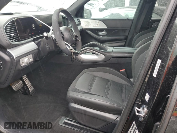 2024 Mercedes-Benz GLS 63 AMG with VIN 4JGFF8KE3RB198439, listed as a Copart auction lot 74292474 with 2,108 mi miles and Non repairable. Bid and sale history available at DreamBid. Image 7.