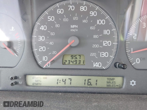 2000 Volvo V70 with VIN YV1LW61J7Y2650265, listed as a IAAI auction lot 42618821 with 234,931 mi miles and . Bid and sale history available at DreamBid. Image 7.