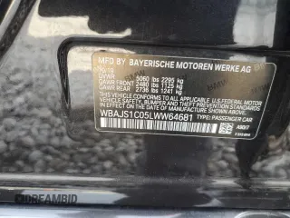 2020 BMW 5 Series 540i z VIN WBAJS1C05LWW64681, wystawiony jako Copart lot #83480664 z przebiegiem Nie podano mil oraz Szkoda całkowita • Salvage title. Historia ofert i sprzedaży dostępna na DreamBid. Obrazek 12.