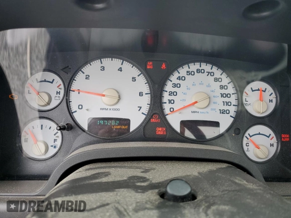 2004 Dodge 1500 ST with VIN 1D7HA16K04J228956, listed as a Copart auction lot 78130694 with 197,282 mi miles and Salvage Title. Bid and sale history available at DreamBid. Image 9.