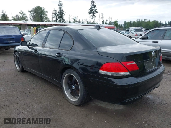 2006 BMW 7 Series 750i with VIN WBAHL83526DT06390, listed as a IAAI auction lot 42246688 with 123,962 mi miles and . Bid and sale history available at DreamBid. Image 3.
