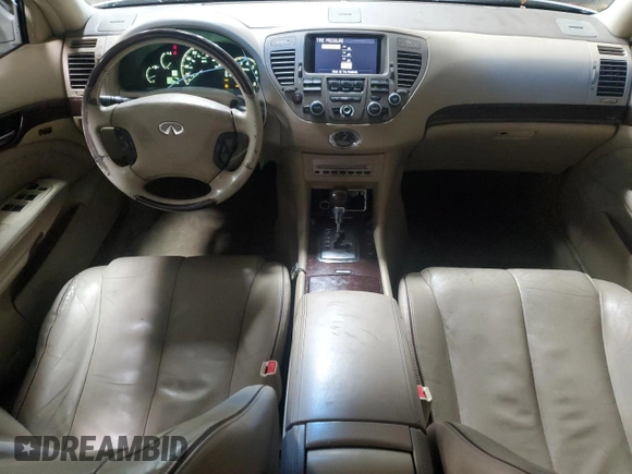 2005 Infiniti Q45 z VIN JNKBF01A55M101676, wystawiony jako Copart lot #44019275 z przebiegiem 157 254 mil mil oraz Szkody całkowita. Historia ofert i sprzedaży dostępna na DreamBid. Obrazek 8.