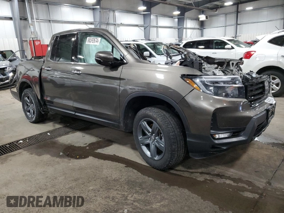 2023 Honda Ridgeline RTL-E with VIN 5FPYK3F78PB021247, listed as a Copart auction lot 86592674 with Not provided miles and Non repairable. Bid and sale history available at DreamBid. Image 4.