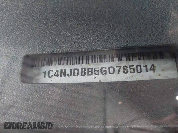 2016 Jeep Compass Sport с VIN 1C4NJDBB5GD785014, выставлен на аукционе IAAI как лот 42453207 с пробегом 56 904 миль миль и . История ставок и продаж доступна на DreamBid. Изображение 9.