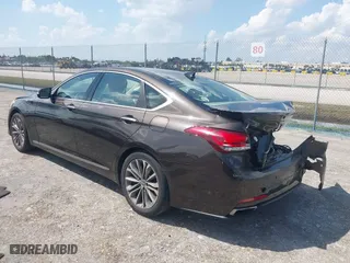 2015 Hyundai Genesis 3.8L with VIN KMHGN4JE8FU051163, listed as a IAAI auction lot 41937543 with 98,765 mi miles. Bid and sale history available at carsss.com. Image 3.