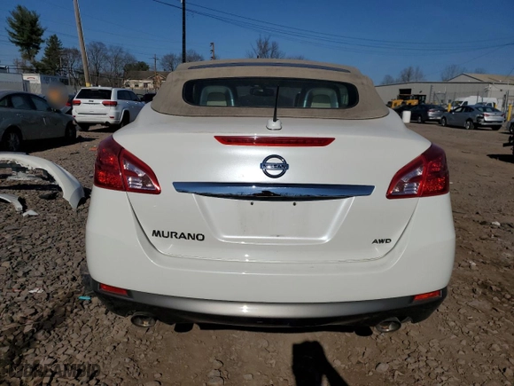 2014 Nissan Murano CrossCabriolet with VIN JN8AZ1FY1EW301981, listed as a Copart auction lot 48292575 with 56,832 mi miles and Salvage Title. Bid and sale history available at carsss.com. Image 6.