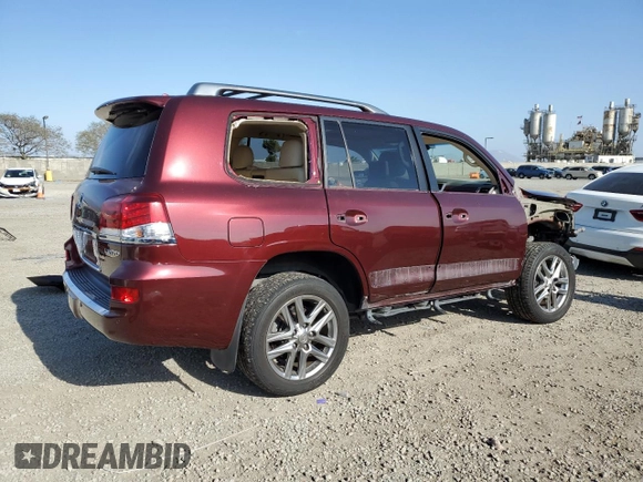 2013 Lexus LX 570 with VIN JTJHY7AX0D4124846, listed as a Copart auction lot 52639575 with 50,687 mi miles and Salvage Title. Bid and sale history available at DreamBid. Image 3.