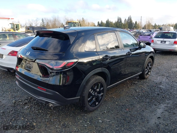 2023 Honda HR-V Sport with VIN 3CZRZ2H55PM749693, listed as a IAAI auction lot 41651539 with 13,411 mi miles. Bid and sale history available at carsss.com. Image 4.