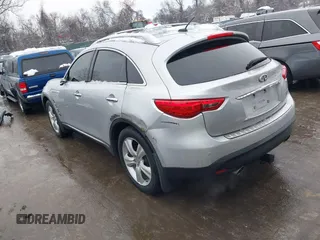 2010 Infiniti FX35 with VIN JN8AS1MW8AM850931, listed as a IAAI auction lot 41565434 with 166,160 mi miles. Bid and sale history available at carsss.com. Image 3.