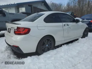 2017 BMW 2 Series M240i xDrive with VIN WBA2G3C51HV640971, listed as a Copart auction lot 43590235 with 84,600 mi miles and Salvage Title. Bid and sale history available at carsss.com. Image 3.