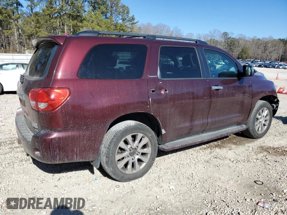 2010 Toyota Sequoia Ltd with VIN 5TDJW5G12AS033255, listed as a Copart auction lot 42588015 with 188,084 mi miles and Salvage Title. Bid and sale history available at carsss.com. Image 3.