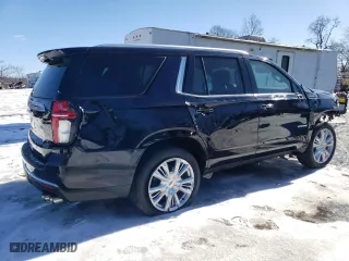 2022 Chevrolet Tahoe High Country with VIN 1GNSKTKL2NR173072, listed as a Copart auction lot 46648215 with 29,592 mi miles and Salvage Title. Bid and sale history available at carsss.com. Image 3.