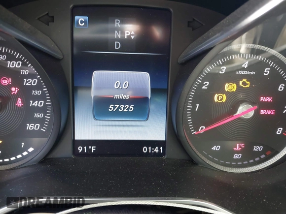 2017 Mercedes-Benz C 300 with VIN WDDWF4JB5HR286828, listed as a IAAI auction lot 41894957 with 57,325 mi miles and . Bid and sale history available at carsss.com. Image 7.