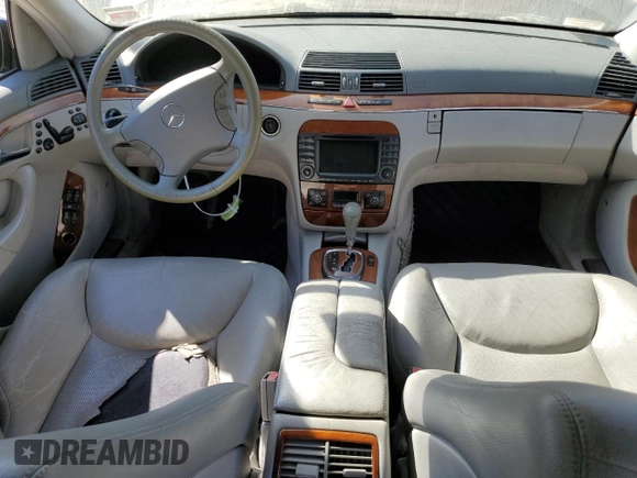 2003 Mercedes-Benz S-Class 4.3L with VIN WDBNG70J43A362316, listed as a Copart auction lot 77487514 with 0 mi miles and Salvage Title. Bid and sale history available at carsss.com. Image 8.