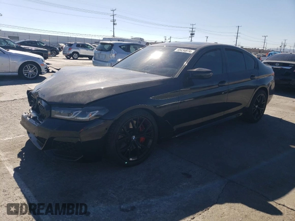 2023 BMW 5 Series M550i xDrive with VIN WBA13BK03PCM44838, listed as a Copart auction lot 68434874 with 17,798 mi miles and Salvage title. Bid and sale history available at DreamBid. Image 1.