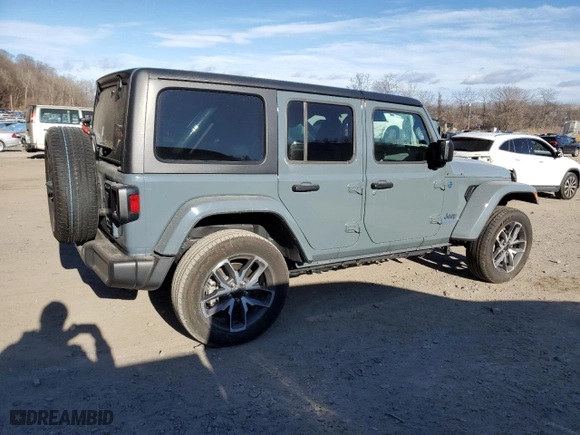 2024 Jeep Wrangler 4xe Sport S with VIN 1C4RJXN69RW115247, listed as a Copart auction lot 87992145 with 13,488 mi miles and Salvage Title. Bid and sale history available at carsss.com. Image 3.