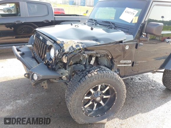 2017 Jeep Wrangler Sport with VIN 1C4AJWAG6HL654592, listed as a IAAI auction lot 42447379 with 61,585 mi miles and . Bid and sale history available at DreamBid. Image 6.