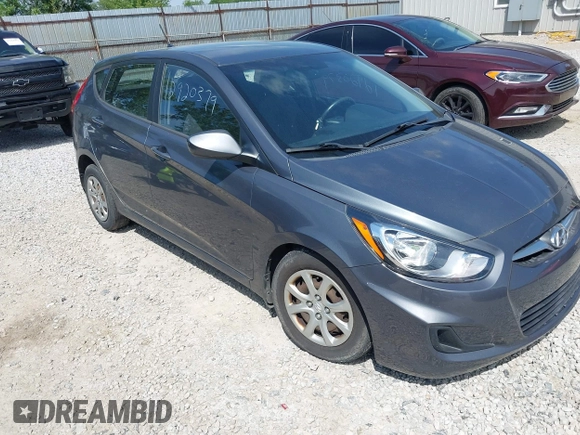 2013 Hyundai Accent GS with VIN KMHCT5AE7DU094139, listed as a IAAI auction lot 42312906 with 160,146 mi miles and . Bid and sale history available at DreamBid. Image 1.