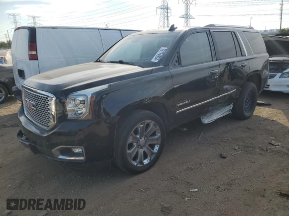 2016 GMC Yukon Denali with VIN 1GKS2CKJ5GR433172, listed as a Copart auction lot 72174934 with 60,453 mi miles and Salvage Title. Bid and sale history available at carsss.com. Image 1.