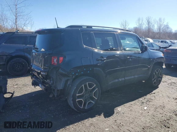 2021 Jeep Renegade Islander with VIN ZACNJDBB9MPM77273, listed as a Copart auction lot 46824635 with 26,867 mi miles and Salvage title. Bid and sale history available at DreamBid. Image 3.