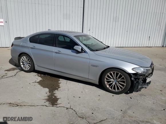 2015 BMW 5 Series 528i xDrive with VIN WBA5A7C56FD621017, listed as a Copart auction lot 43766835 with 95,783 mi miles and Salvage Title. Bid and sale history available at carsss.com. Image 4.