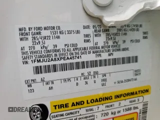 2023 Ford Expedition Limited z VIN 1FMJU2A8XPEA45741, wystawiony jako Copart lot #63089535 z przebiegiem 56 404 mil mil oraz Szkoda całkowita • Salvage title. Historia ofert i sprzedaży dostępna na DreamBid. Obrazek 14.