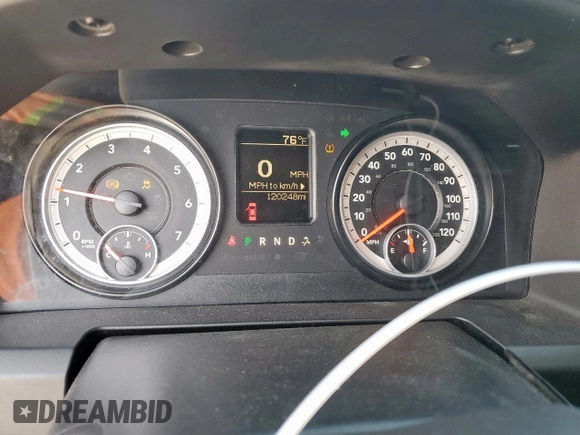 2014 Ram 1500 Express with VIN 3C6JR6AT1EG101287, listed as a Copart auction lot 48696445 with 120,248 mi miles and Salvage title. Bid and sale history available at DreamBid. Image 9.