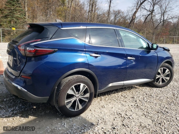 2022 Nissan Murano S with VIN 5N1AZ2AS6NC128301, listed as a Copart auction lot 78303914 with 35,669 mi miles and Salvage Title. Bid and sale history available at carsss.com. Image 3.