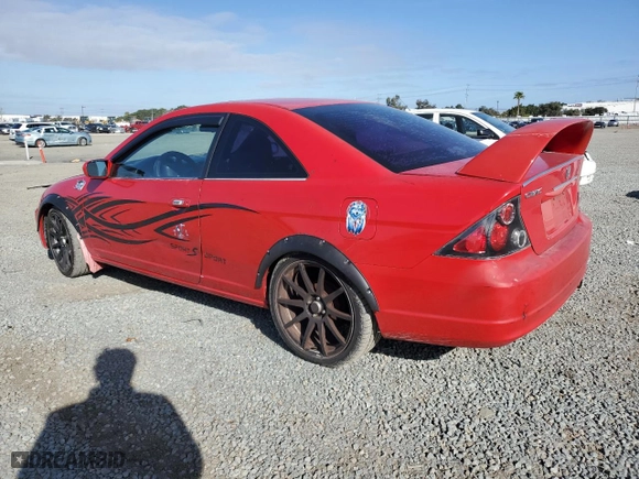 2001 Honda Civic EX with VIN 1HGEM22901L009803, listed as a Copart auction lot 47668165 with 230,728 mi miles and Salvage Title. Bid and sale history available at carsss.com. Image 2.