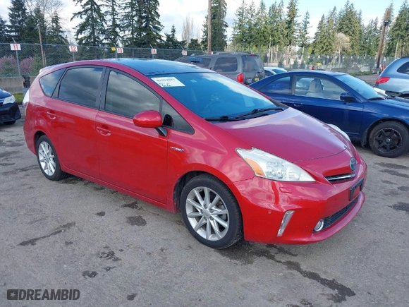 2014 Toyota Prius v Two with VIN JTDZN3EUXE3310684, listed as a IAAI auction lot 41959957 with 128,336 mi miles. Bid and sale history available at carsss.com. Image 1.