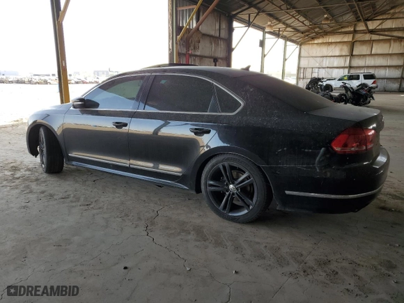 2013 Volkswagen Passat SEL Premium with VIN 1VWCM7A3XDC002360, listed as a Copart auction lot 47577885 with 198,678 mi miles and Clean Title. Bid and sale history available at carsss.com. Image 2.