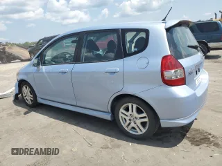 2008 Honda Fit Sport with VIN JHMGD38618S037263, listed as a Copart auction lot 66802634 with 42,487 mi miles and Salvage Title. Bid and sale history available at carsss.com. Image 2.