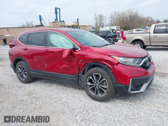 2021 Honda CR-V EX with VIN 5J6RW1H57MA003922, listed as a IAAI auction lot 41879344 with 78,709 mi miles. Bid and sale history available at carsss.com. Image 1.