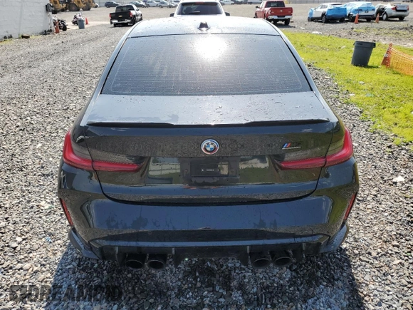 2024 BMW M3 Competition with VIN WBS33AY07RFR51488, listed as a Copart auction lot 61387385 with Not provided miles and Salvage title. Bid and sale history available at DreamBid. Image 6.