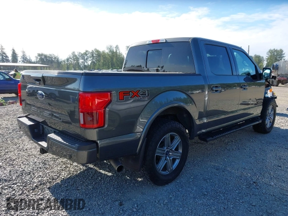 2018 Ford F-150 XL with VIN 1FTEW1E55JFC57989, listed as a IAAI auction lot 42395654 with 55,505 mi miles and . Bid and sale history available at DreamBid. Image 4.