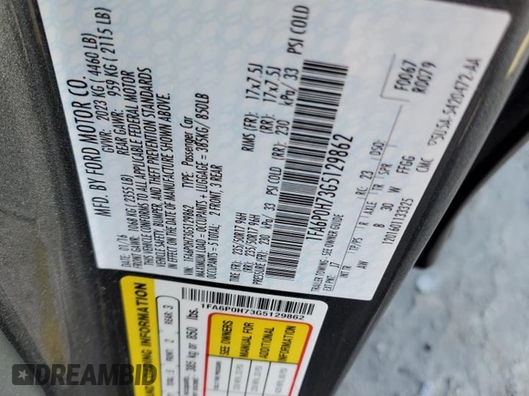 2016 Ford Fusion SE with VIN 1FA6P0H73G5129862, listed as a Copart auction lot 47402345 with 45,172 mi miles and Salvage Title. Bid and sale history available at DreamBid. Image 13.