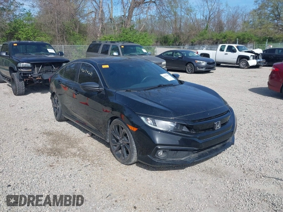 2019 Honda Civic Sport with VIN 19XFC2F86KE045495, listed as a IAAI auction lot 42074631 with 52,864 mi miles and . Bid and sale history available at DreamBid. Image 1.
