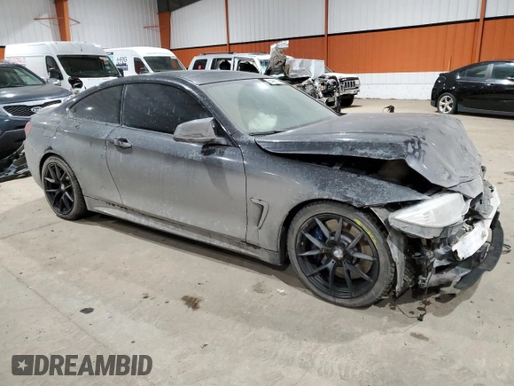 2015 BMW 4 Series 435i xDrive with VIN WBA3R5C57FK372646, listed as a Copart auction lot 84455784 with Not provided miles and Salvage title. Bid and sale history available at DreamBid. Image 4.