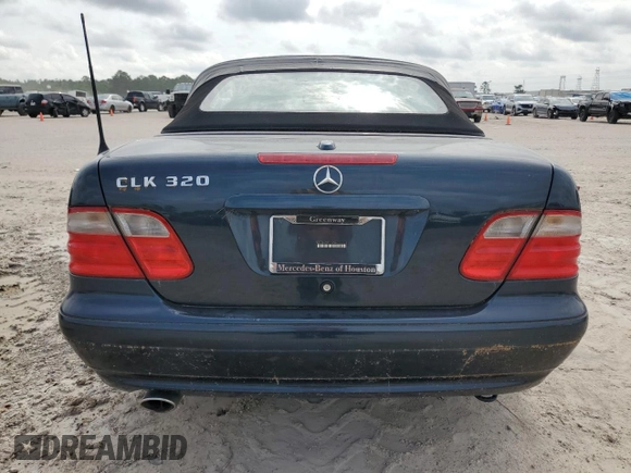 2002 Mercedes-Benz CLK with VIN WDBLK65G32T114364, listed as a Copart auction lot 54966935 with Not Provided miles and Clean Title. Bid and sale history available at carsss.com. Image 6.
